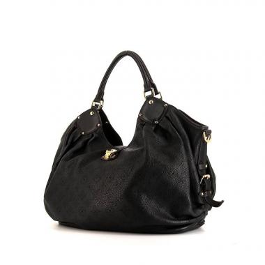 Borsa Louis Vuitton L in pelle Mahina nera