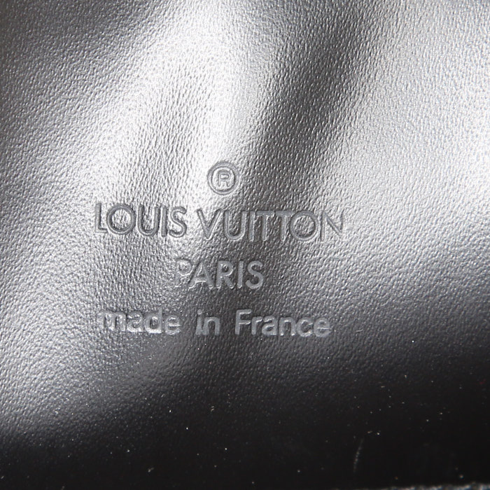 Sac porté épaule ou main Louis Vuitton Rêverie en cuir épi noir et plexiglas noir - Detail D3