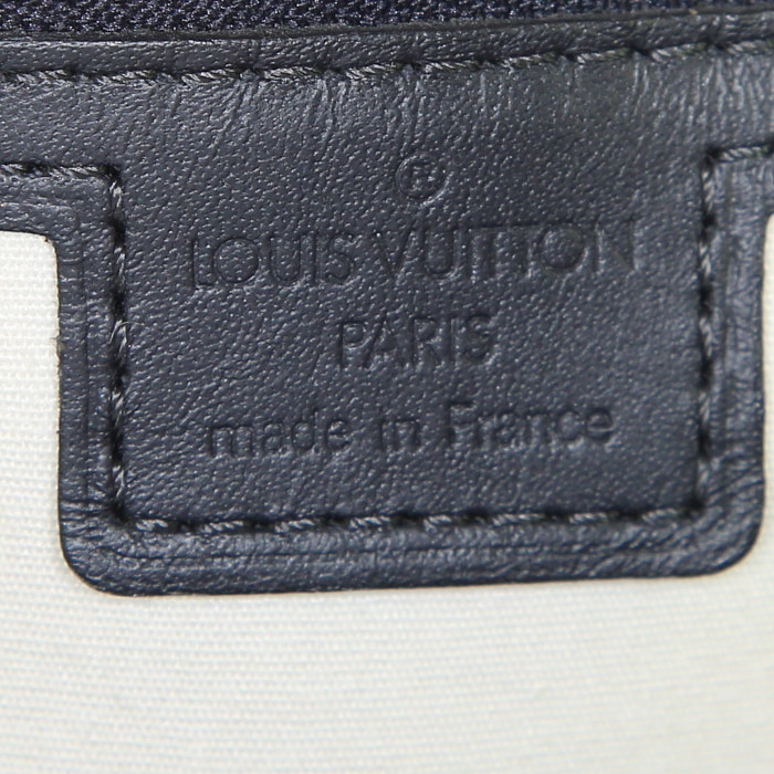 Louis Vuitton Joséphine small model handbag in grey blue monogram canvas Idylle and blue leather - Detail D3