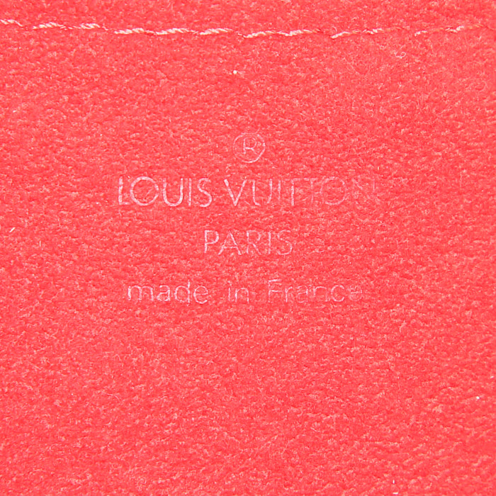 Sac à main Louis Vuitton Knightsbridge en toile damier marron et cuir glacé - Detail D3