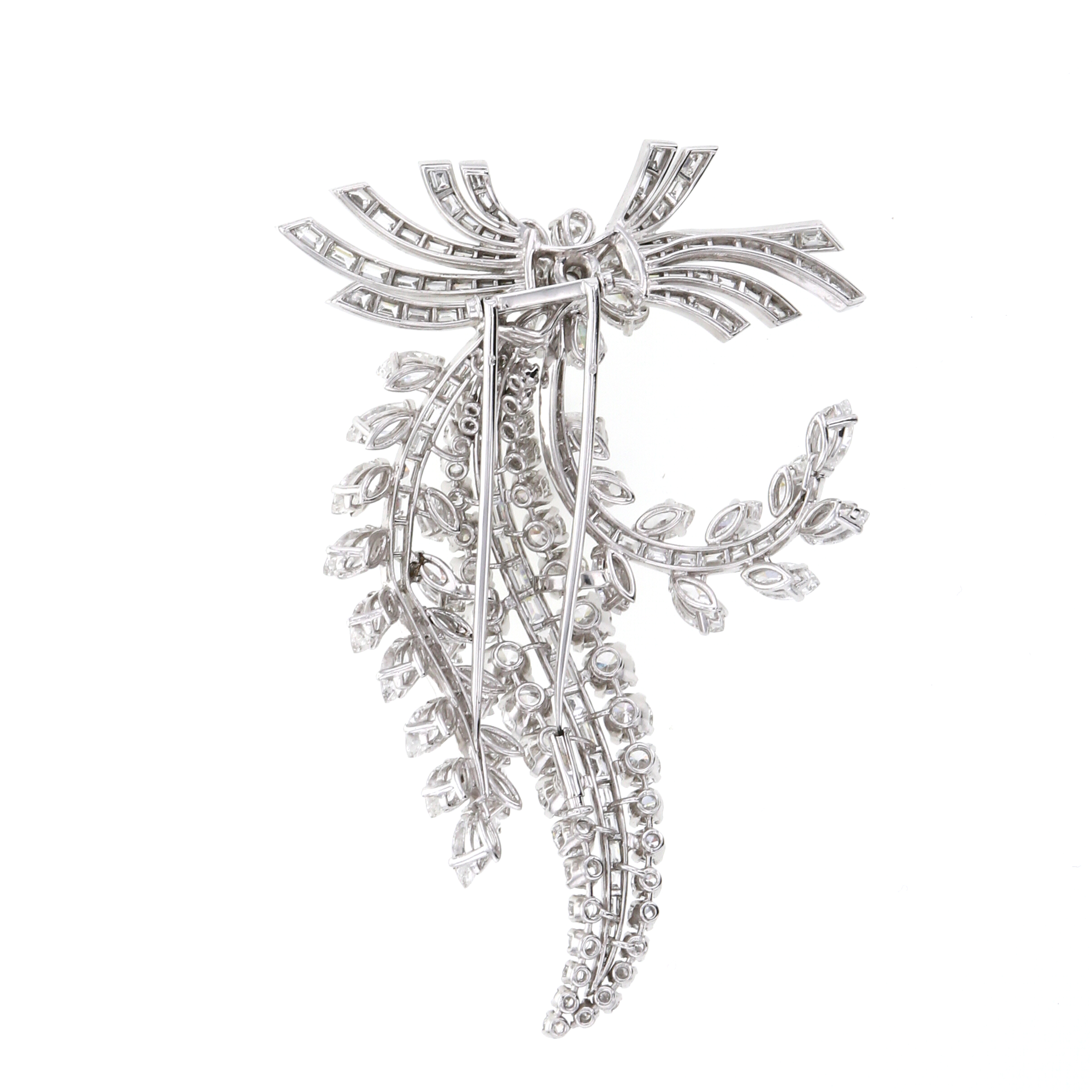 Spilla Vintage in platino e diamanti - Detail D2