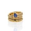 Articulated Bulgari Serpenti ring in yellow gold and cordierite - 360 thumbnail