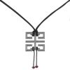 Cartier Le Baiser du Dragon necklace in white gold,  ruby and silk - 00pp thumbnail