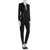 Borsa a tracolla Gucci GG Marmont in velluto trapuntato nero e bianco con strass - Detail D1 thumbnail