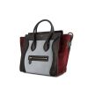 Celine Luggage bag in red and light blue bicolor foal and black leather - 00pp thumbnail