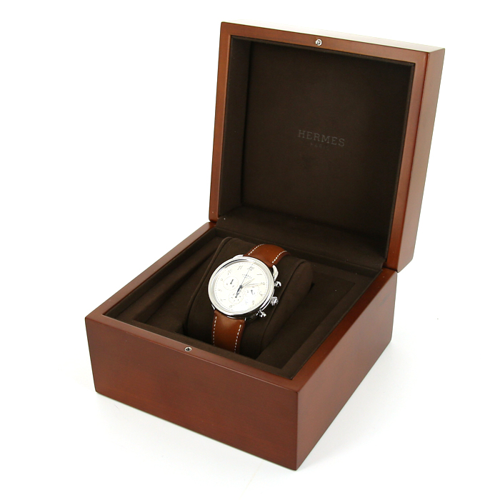 Hermes Arceau Chrono watch in stainless steel Ref:  AR4.910 Circa  2010