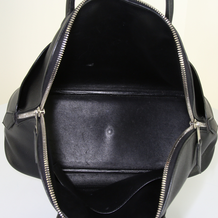 Borsa Hermes Bolide modello medio in pelle Swift nera - Detail D2