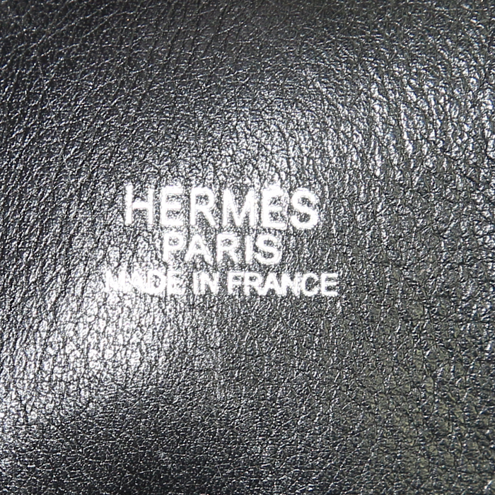 Hermes Bolide medium model handbag in black Swift leather - Detail D3