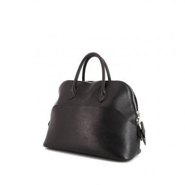 Sac à main Hermes Bolide moyen modèle en cuir Swift noir
