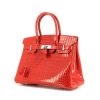 Hermes Birkin 30 cm handbag in red Geranium niloticus crocodile - 00pp thumbnail