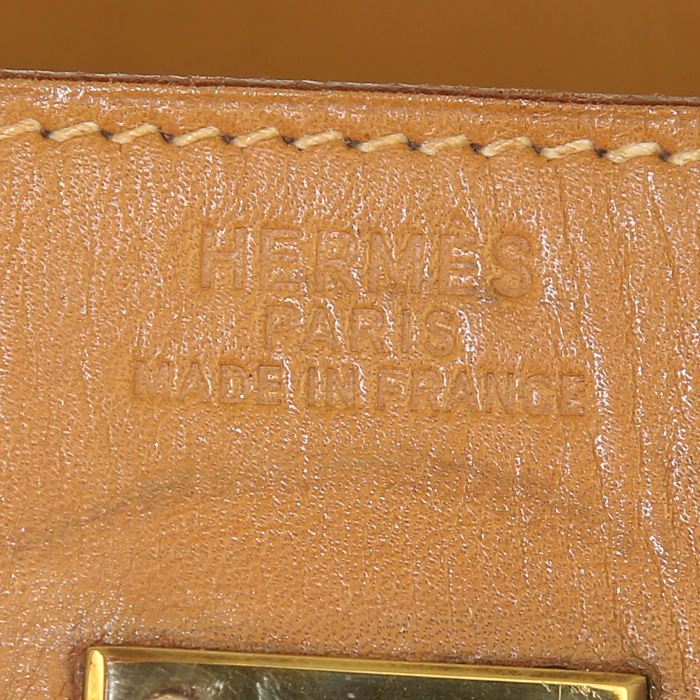 Borsa da viaggio Hermes Haut à Courroies - Travel Bag in pelle naturale - Detail D3