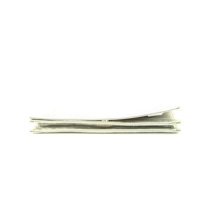 Pochette Dior Cannage en satin gris-vert - Detail D4