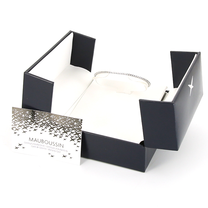 Brazalete Mauboussin Fleuve d'Amour en oro blanco y diamantes - Detail D2