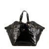 Saint Laurent Downtown handbag in black patent leather - 360 thumbnail
