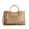 Balenciaga Classic City handbag in beige leather - 360 thumbnail