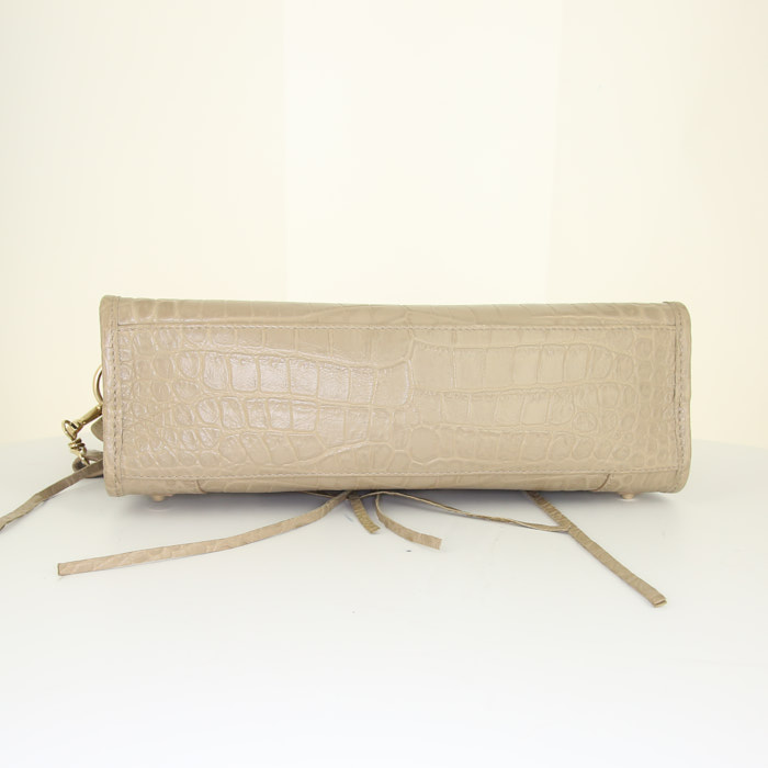 Balenciaga Classic City handbag in beige leather - Detail D5