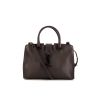 Saint Laurent Cabas YSL handbag in brown leather - 360 thumbnail
