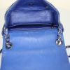 Chanel Mini Timeless shoulder bag in blue patent leather - Detail D2 thumbnail