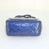 Chanel Mini Timeless shoulder bag in blue patent leather - Detail D4 thumbnail