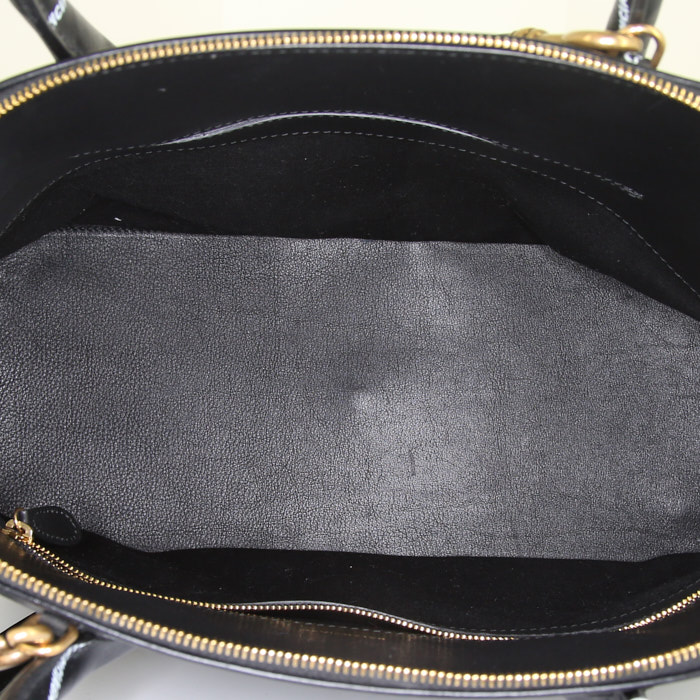 Sac à main Balenciaga Ville Top Handle taille M en cuir noir - Detail D3