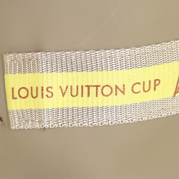 Louis Vuitton America's Cup shopping bag in grey canvas - Detail D3