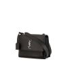 Saint Laurent Sunset shoulder bag in black grained leather - 00pp thumbnail