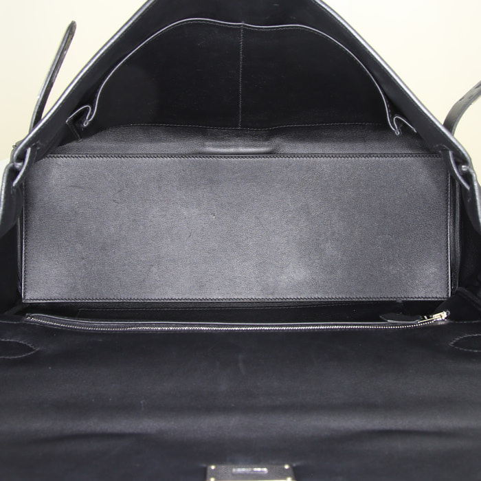 Bolso de mano Hermes Kelly Lakis en cuero swift negro - Detail D3