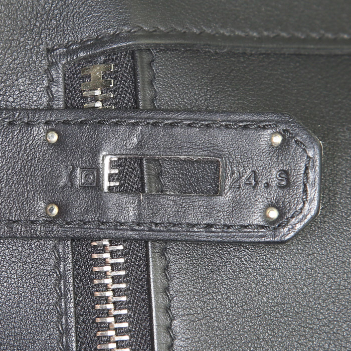 Borsa Hermes Kelly Lakis in pelle Swift nera - Detail D5