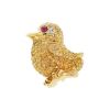 Vintage brooch-pendant in yellow gold,  ruby and diamonds - 00pp thumbnail