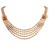 Flexible layered Vintage 1950's necklace in pink gold - 00pp thumbnail