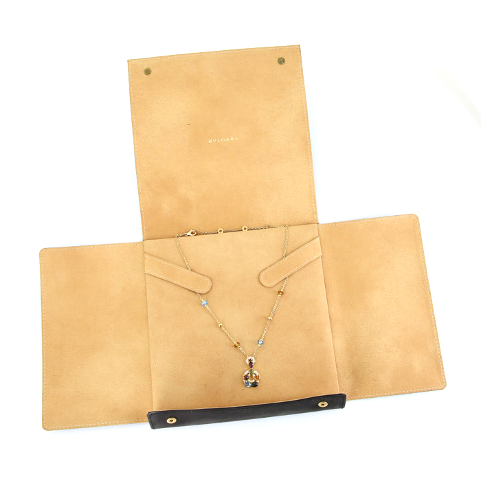 Collier Bulgari Astrale en or jaune, diamants et pierres de couleurs - Detail D2