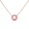 Poiray Fille Cabochon necklace in pink gold,  diamonds and quartz - 00pp thumbnail