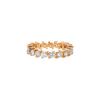 Vintage wedding ring in pink gold and diamonds - 00pp thumbnail