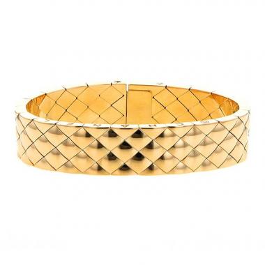 Bracciale Chanel Matelassé modello grande in oro giallo