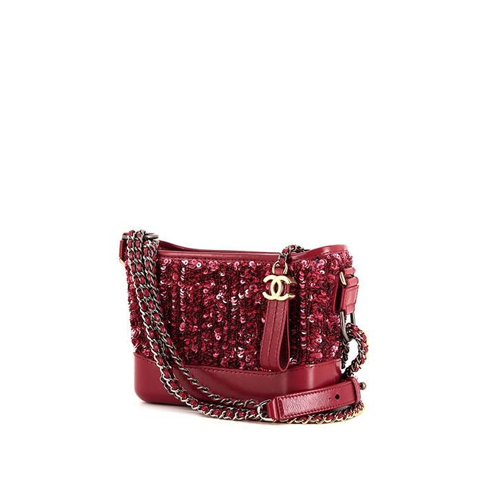 Chanel Gabrielle  small model shoulder bag in red canvas and red leather - 00pp
