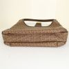 Fendi Zucchino handbag in brown monogram canvas and brown leather - Detail D4 thumbnail