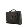 Bottega Veneta briefcase in grey braided leather - 00pp thumbnail