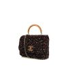 Bolso de mano Chanel Coco Handle en tweed negro - 00pp thumbnail