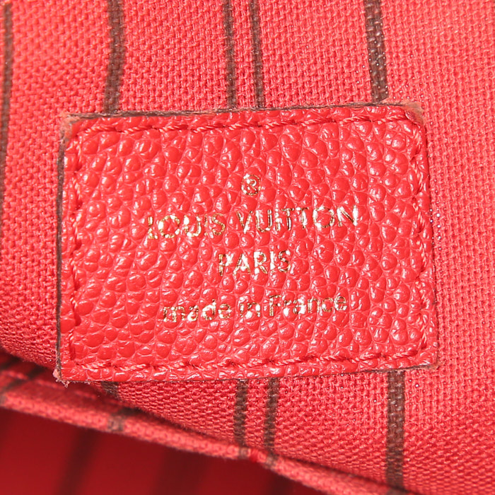 Louis Vuitton Spontini handbag in red empreinte monogram leather - Detail D3