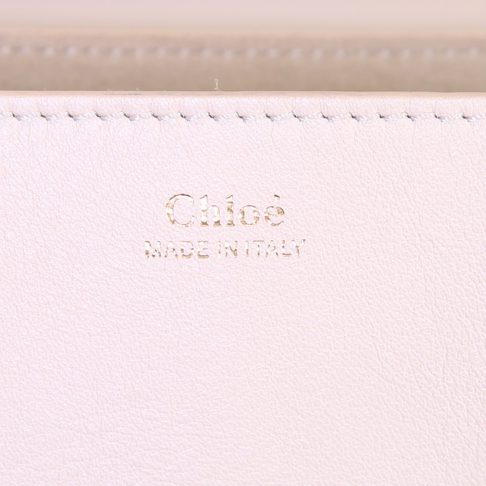 Borsa a tracolla Chloé Drew in pelle beige - Detail D3