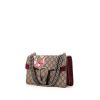 Gucci Dionysus handbag in grey monogram canvas and pink suede - 00pp thumbnail