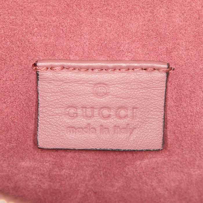 Borsa Gucci Dionysus in tela monogram grigia e camoscio rosa - Detail D4