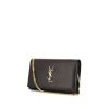 Saint Laurent Kate shoulder bag in black smooth leather - 00pp thumbnail