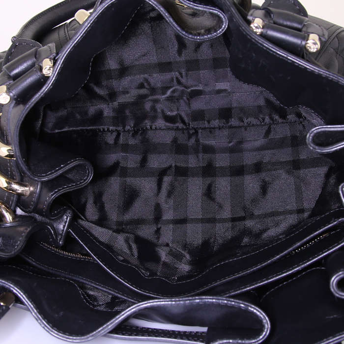 Borsa Burberry Baby Beaton in pelle trapuntata nera - Detail D2