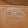 Bolso de mano Prada en cuero granulado marrón - Detail D3 thumbnail