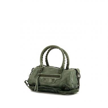 Bolso de mano Balenciaga en cuero verde