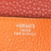 Borsa Hermes Birkin 35 cm Arlequin in pelle togo arancione rossa Bleu Hydra - Detail D3 thumbnail