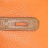 Borsa Hermes Birkin 35 cm Arlequin in pelle togo arancione rossa Bleu Hydra - Detail D4 thumbnail