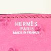 Hermes Birkin 30 cm bag in fuchsia ostrich leather - Detail D3 thumbnail