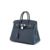 Hermes Birkin 25 cm bag in Bleu Brighton togo leather - 00pp thumbnail